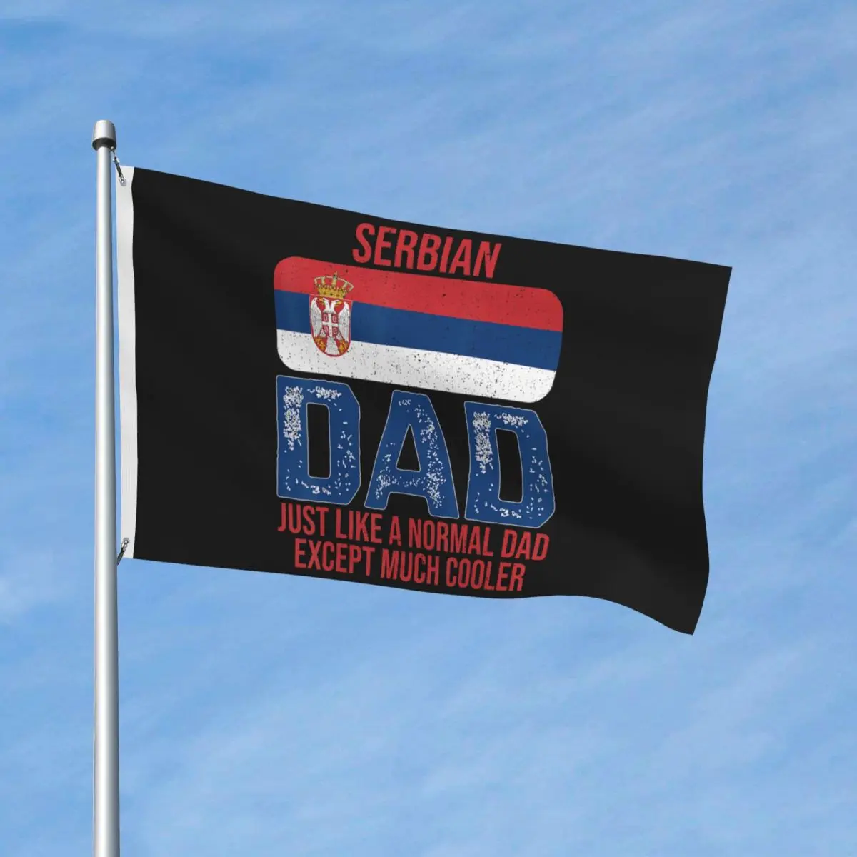 Serbian Dad Serbia Flag Flag Cool Hanging Polyeste Flags 90X150cm Printed Banner For Bed Room Decor