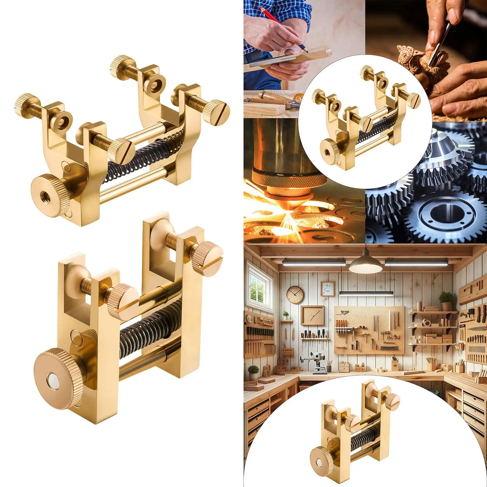 Repair Violin Edge Clamp,Violin Making Tool,Professional,Wood Project Hold Wood Clamps Reparing Work Brass Cracks Repair Tool