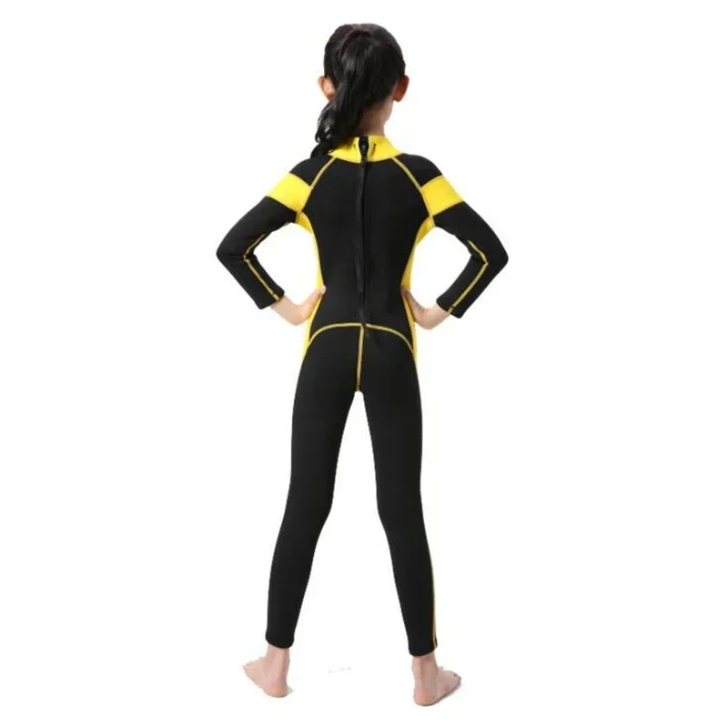 Trajes de neopreno de 2,5 MM, trajes de baño para niños, trajes de buceo de manga larga para niños y niñas, surf, protectores contra sarpullidos,