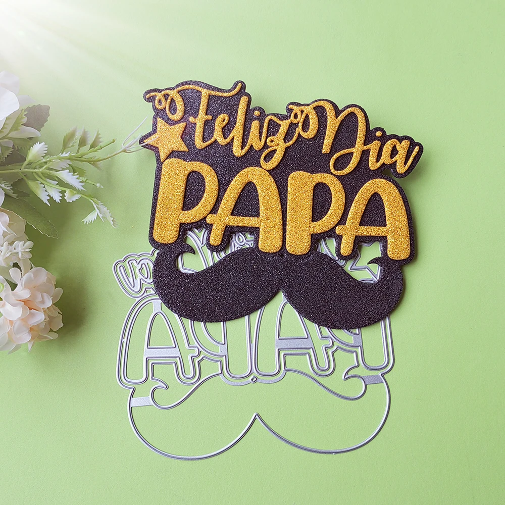 New Spanish Dad Happy Day cutting dies scrapbook decoration embossed photo album decoration card making DIY crafts