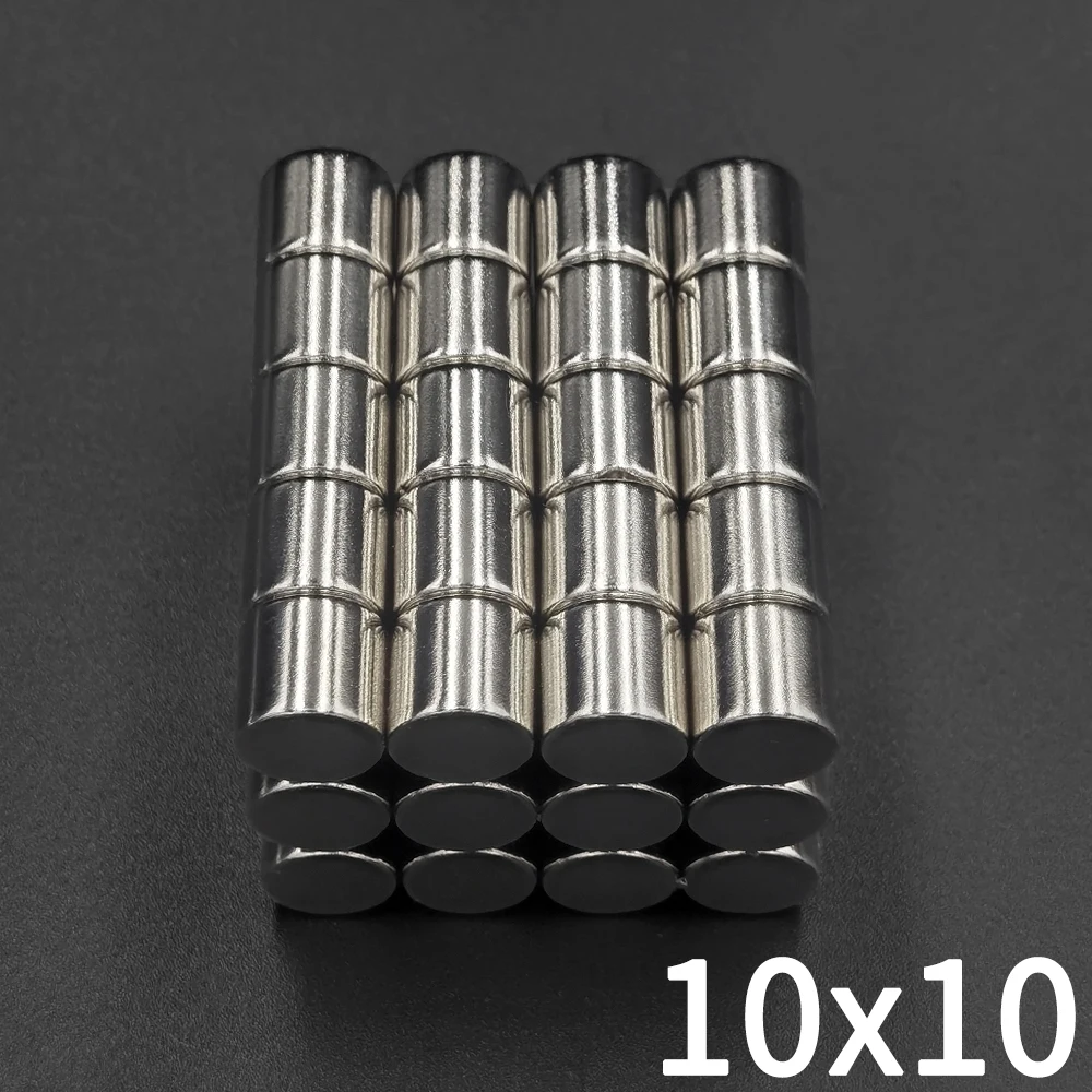 5/10/15 pz 10x10mm magneti al neodimio Super resistenti magneti rotondi per frigorifero magneti per terre Rare imanes disco magnetico permanente