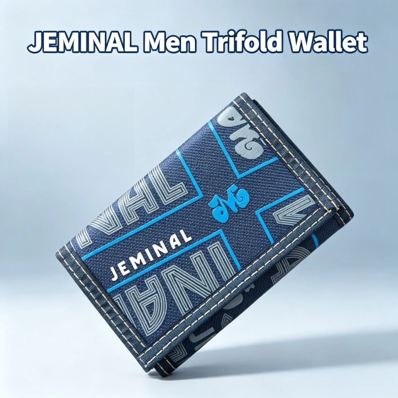 Men Thin Trifold Short Wallet Soft Leather Casual Horizontal Purse Trendy Youth High School Student Male Money Clip