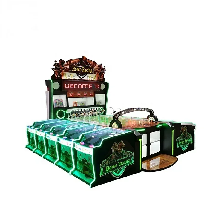 Electronic Horse Riding Coin Operated 10 Players Arcade Carnival Racing Game Machine