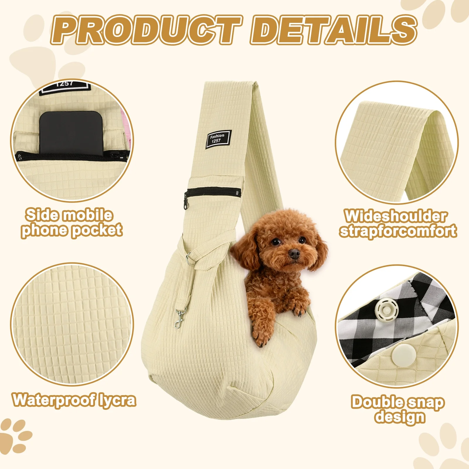 Dog Sling Carrier for Small Do - Sling Backpack Shoulder recension och pris
