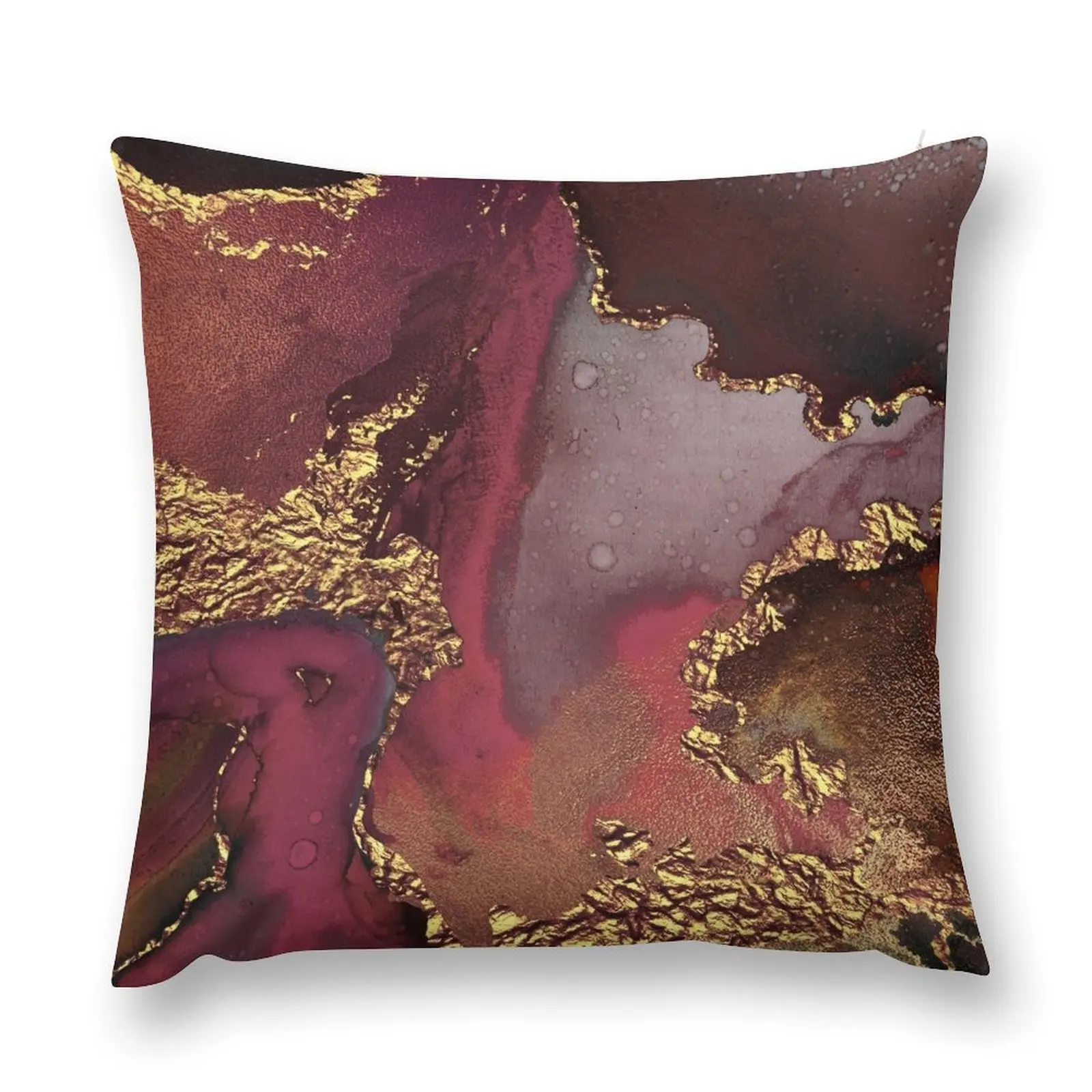 

Watercolor Mauve Purple Rust Orange and Gold, Modern Abstract Galaxy Throw Pillow Cushions For Sofa Cushions Cover pillow