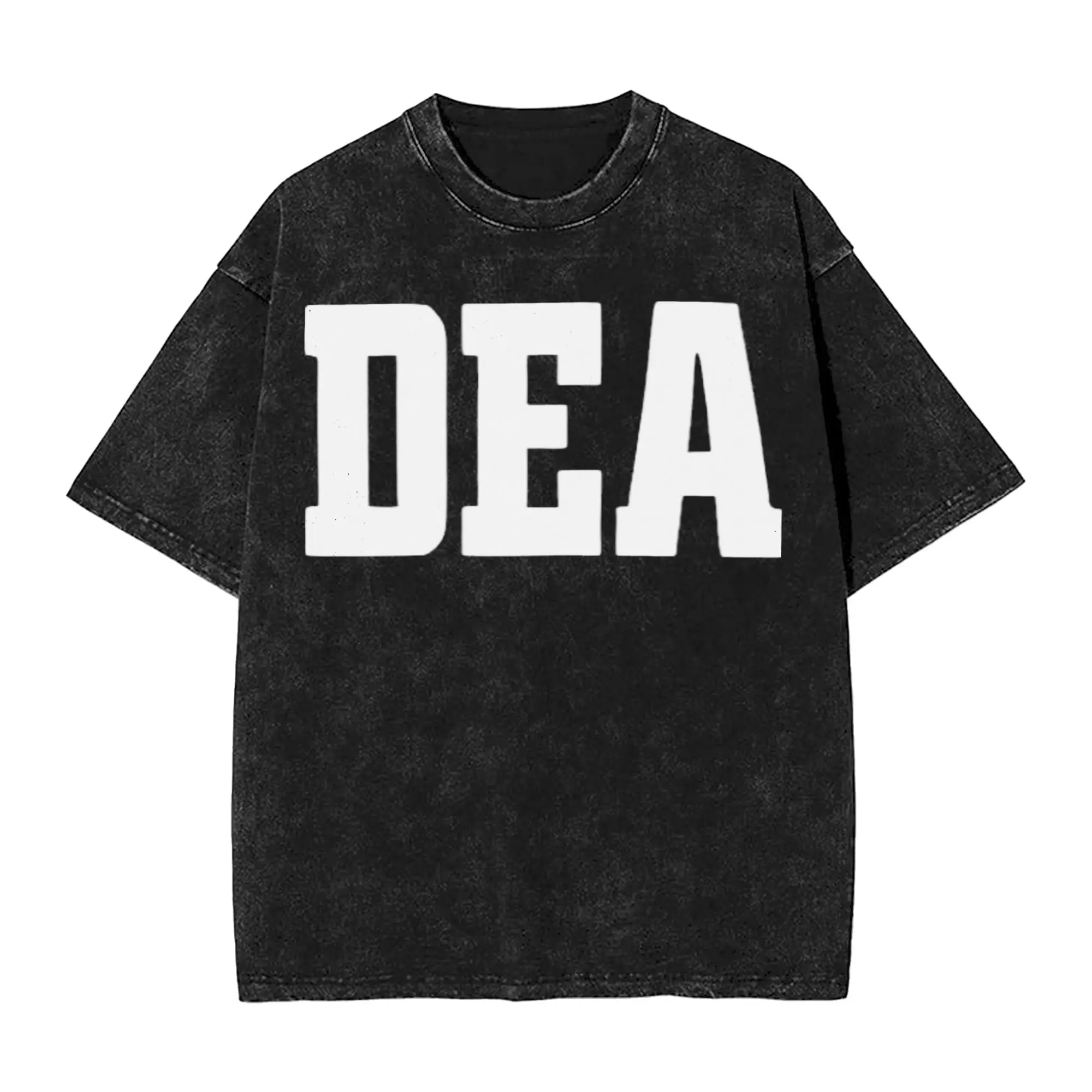 DEA US Federals Interdiction Agency Police Logo T Shirts Washed Cotton Street T-Shirt Men Women Streetwear Printed Tops Tees