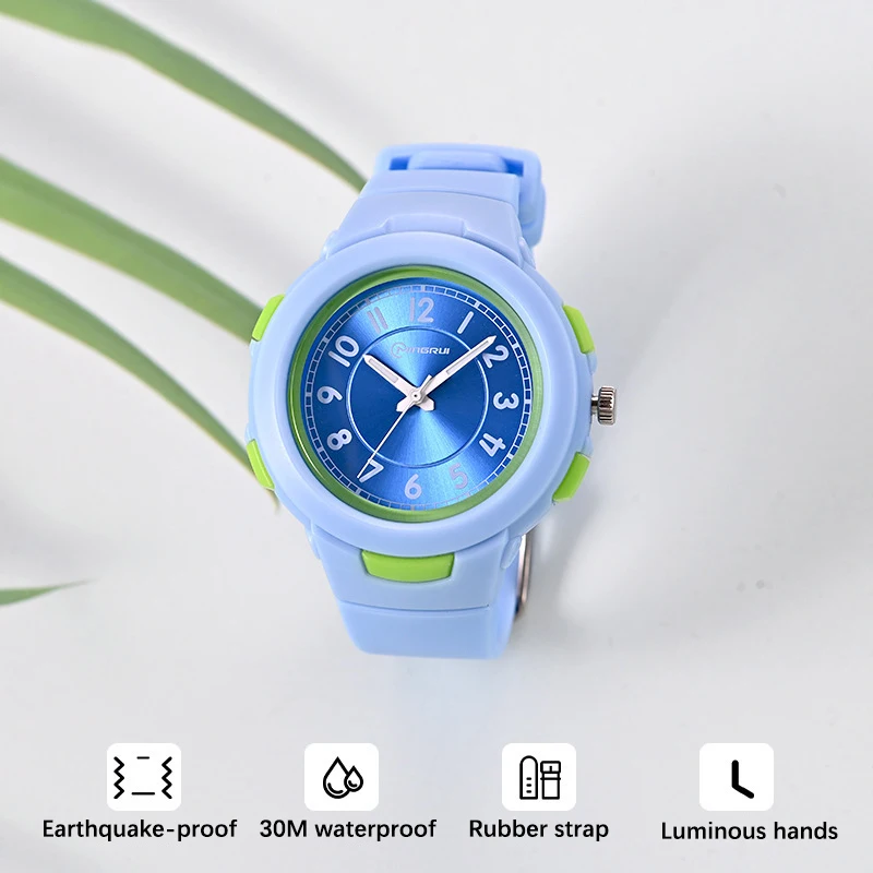 UTHAI CQ510 ساعة طالب جديدة، ساعة رجالية عصرية مقاومة للماء، ساعة أطفال، مؤشر اتجاه رياضي، ساعة كوارتز #5