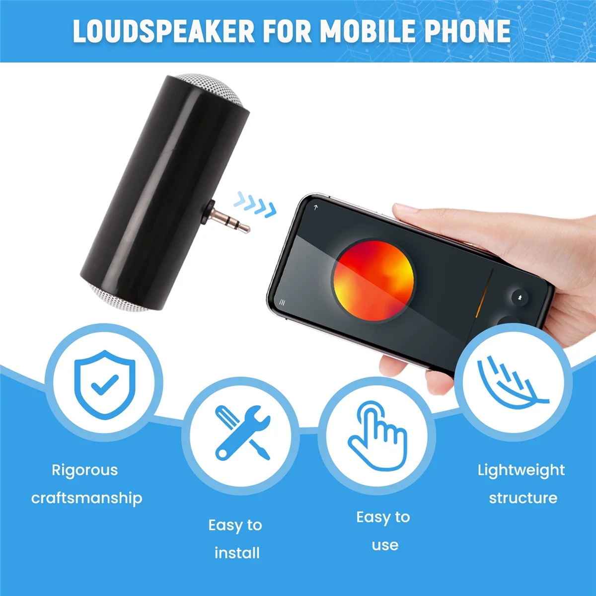 3.5mm Jack Stereo Mini Speaker Portable MP3 Music Player Speaker Amplifier Loudspeaker for Mobile Phone Tablet PC-Black