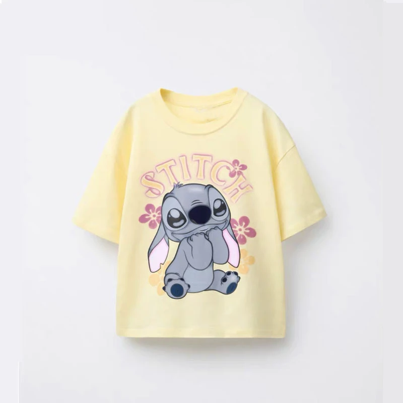 2026 جديد الكرتون ميني لطيف طفلة قصيرة الأكمام تيز بوتيك موضة ملابس الأطفال بلايز عادية بلايز س الرقبة تي شيرت