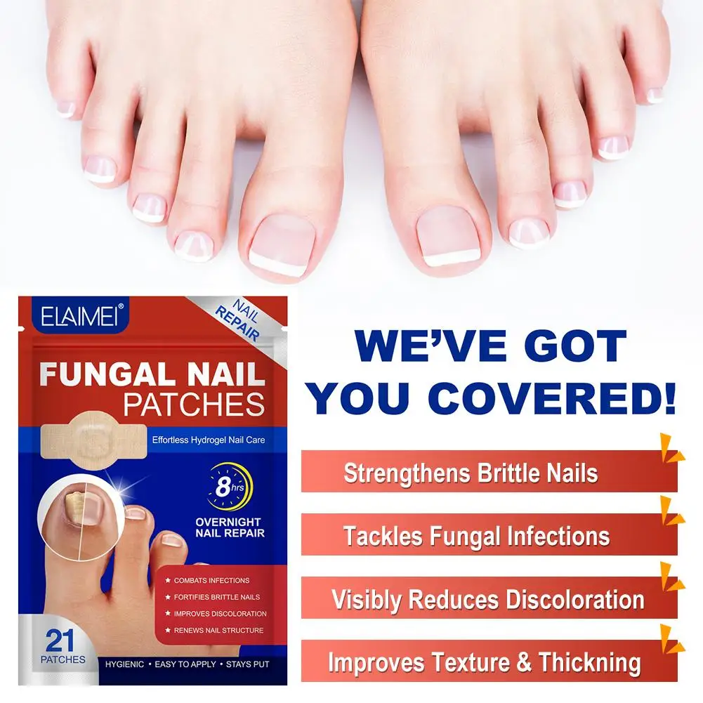 21 Teile/satz Fuß Nagel Reparatur Patch Grau Pilz Nagel Verdicken Weiche Paronychie Infektion Hand Nagel Korrektur Aufkleber Eingewachsene Zehennagel