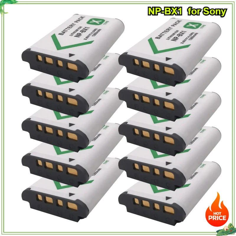 

10 Pcs NP-BX1 NPBX1 NP BX1 1350mAh Battery for Sony Fdr X3000 HDR As300 DSC Rx100 Iii Zv-1 DSC RX1 RX100iii AS300V HDR-AS300R