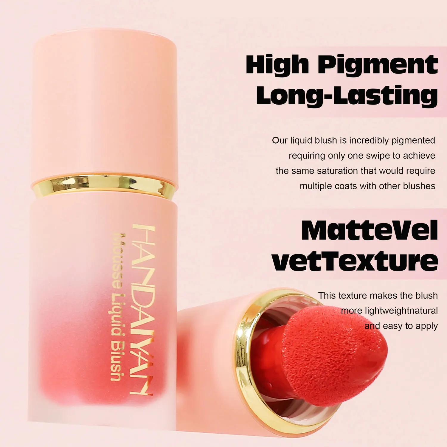 Flüssiges Rouge, Kontur-Gesichts-Make-up, mattes Rouge, einfach aufzutragen, hochpigmentiert, langlebig, wasserfest, Damen-Make-up-Produkt, koreanisch