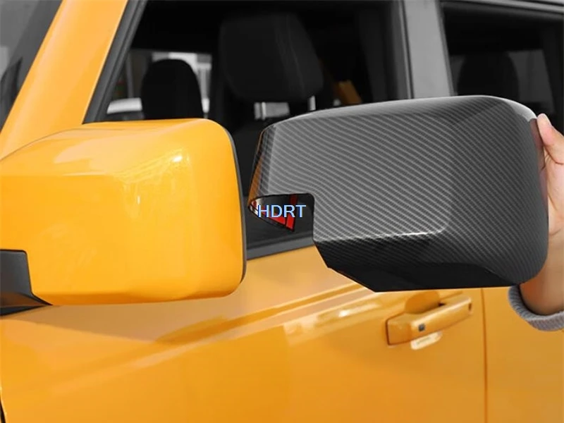 

Стайлинг автомобиля, крышка бокового зеркала заднего вида, отражающая крышка зеркала заднего вида, аксессуары, внешняя наклейка для Ford Bronco 2024 +