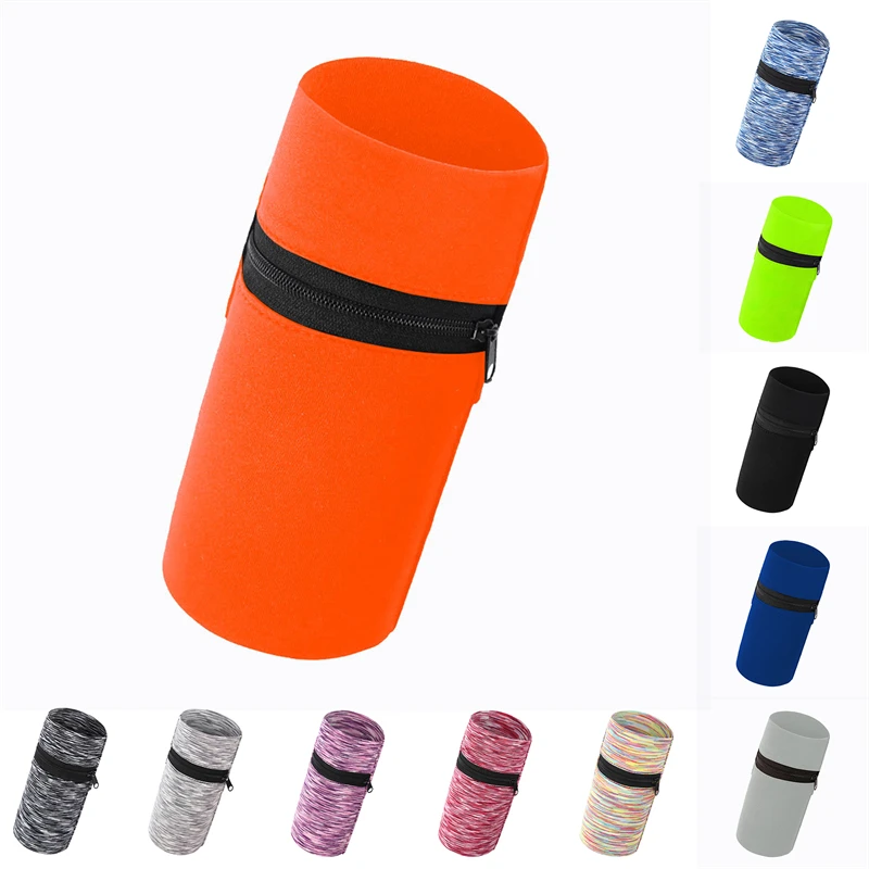 Bolso de muñeca deportivo para hombre y mujer, bolsa de almacenamiento multiusos para ciclismo al aire libre, correr, tipo cremallera, cambio de llave, novedad de verano