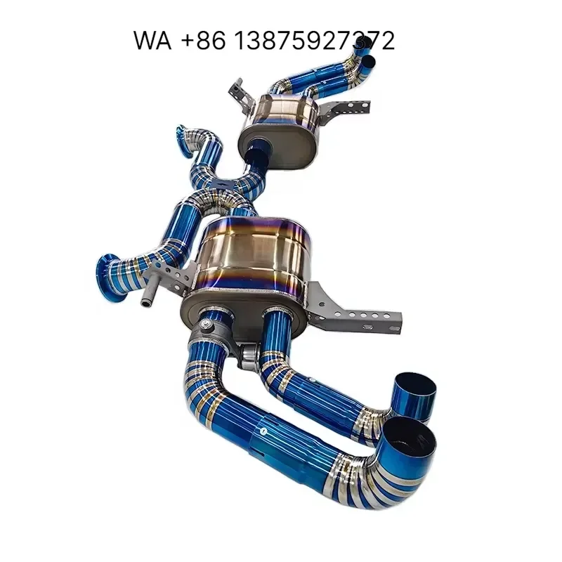 Wmwmnu Custom Titanium Exhaust Pipes for R8 4.2L 5.2L 2006-2023 Performance Catback System With Valve Perfect Fitment