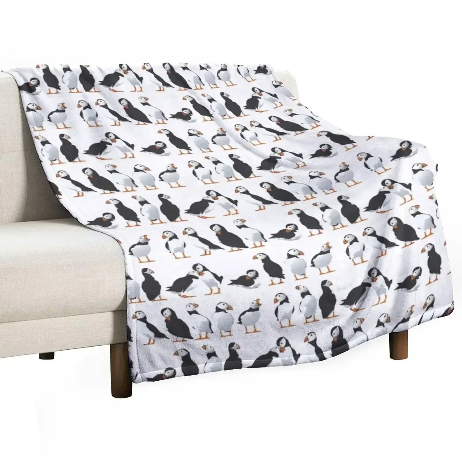 Puffin friends Throw Blanket Sofas Multi-Purpose for winter Decoratives Decorative Throw Luxury Brand Blankets