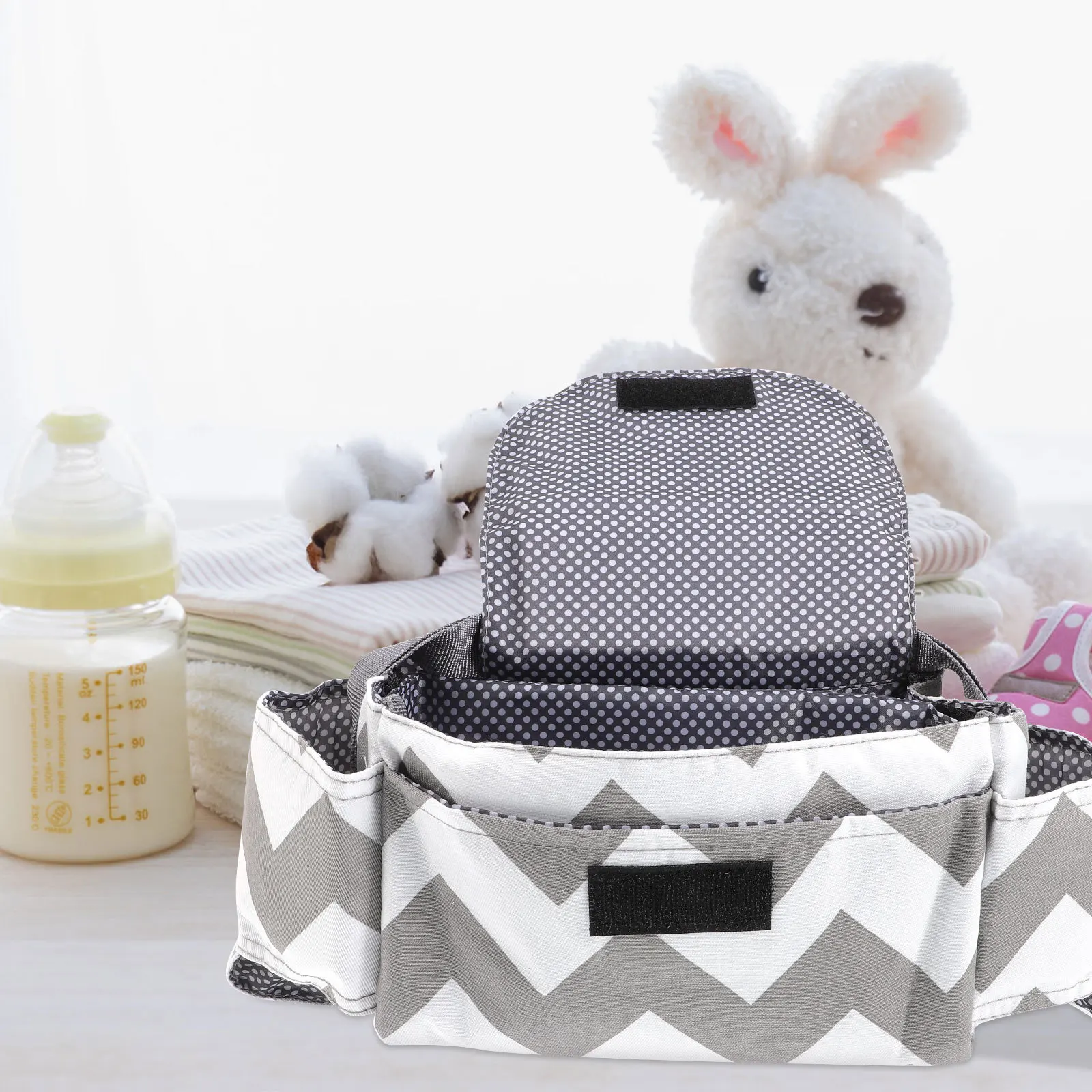 

Сумка-органайзер для детской коляски, прочный полиэстер, подвесной держатель для подгузников, бутылочек, аксессуары для коляски, решение для хранения