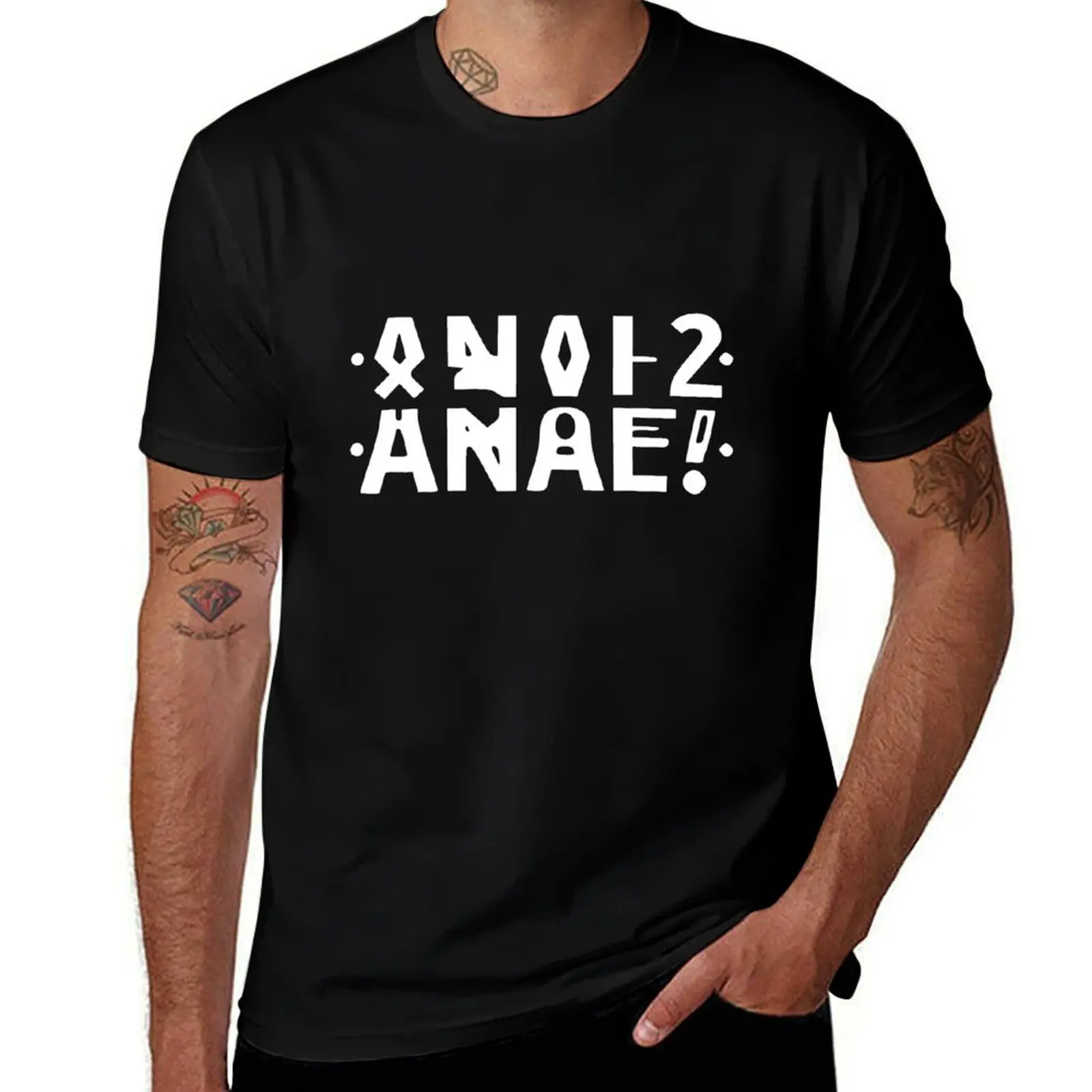 Anal Funny Hidden Message - Anal Distressed Letter T-Shirt Water Resistant Casual T-Shirt