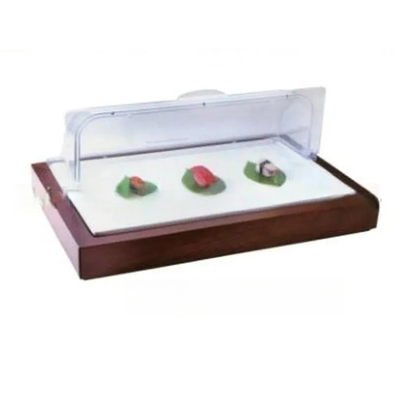 for Restaurant and Hotel Supplies Food Service Acrylic Dome Wooden Bread Display Stand
