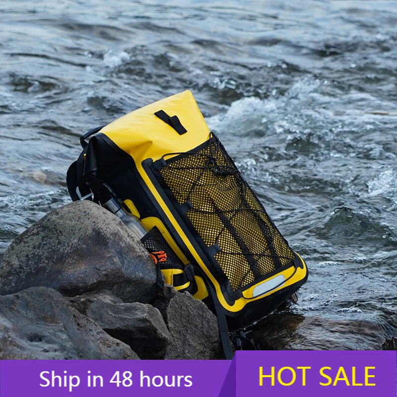 

POWER LEAP SINOTOP 27L 500D PVC Tarpaulin Premium Outdoor Mountaineering Waterproof Backpack with Cushioned Back Panel Hiking Ba