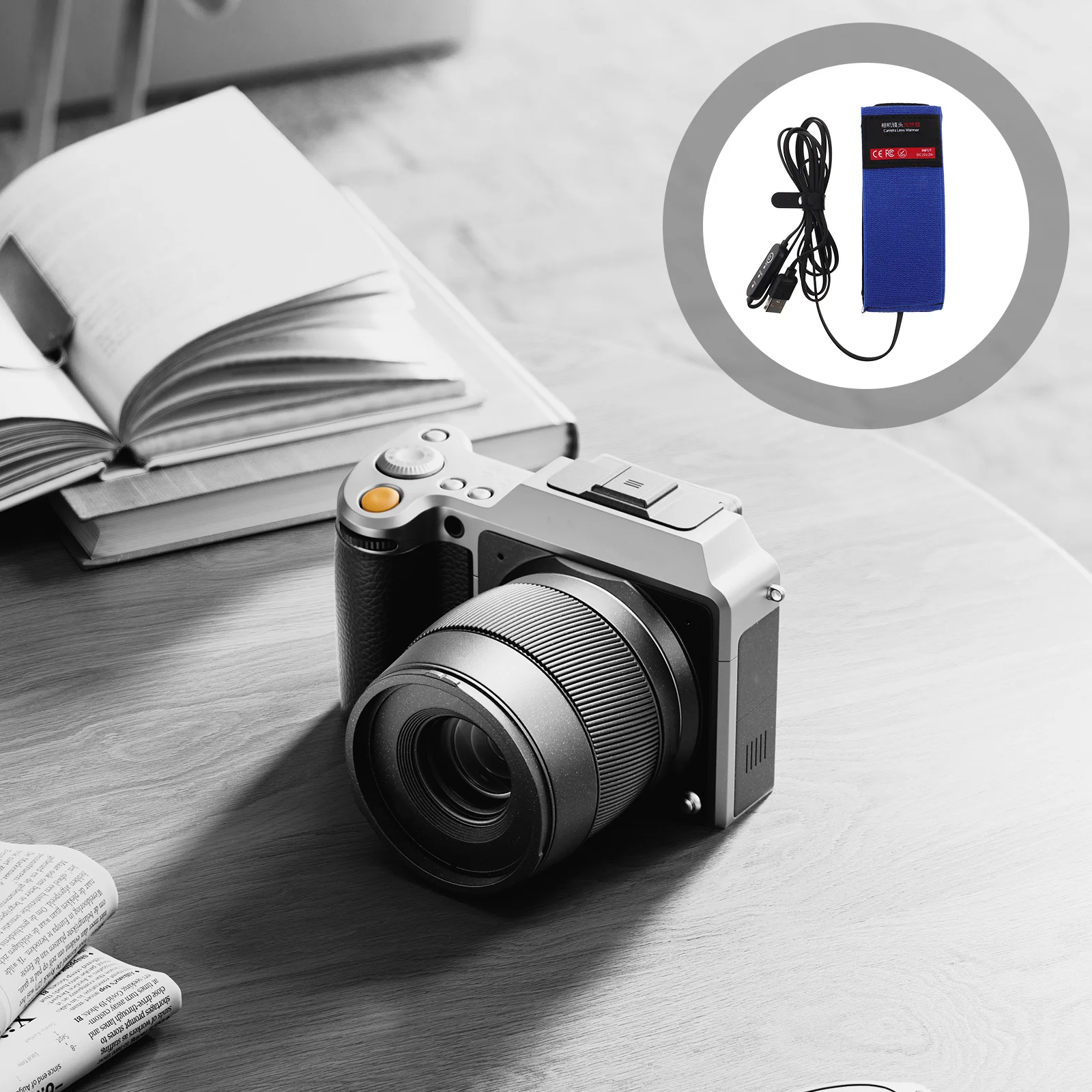 

USB Lens Heater Dew Heater Strip Adjustable Temperature Settings Camera Lens Warmer Dew Fog Condensation Prevention for Cameras