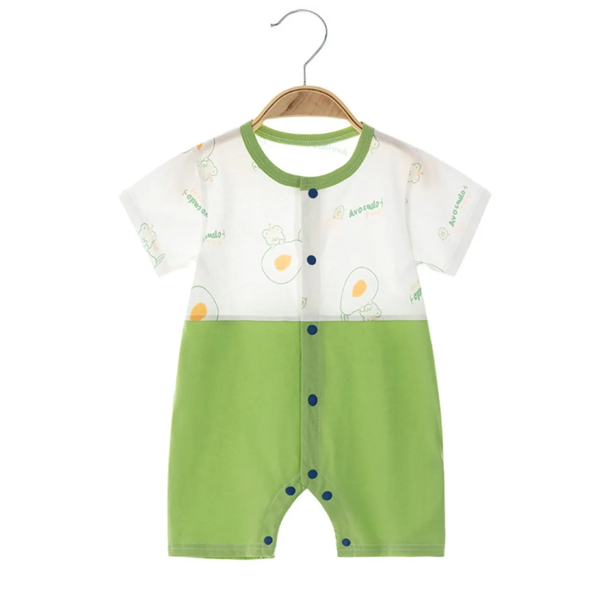 New Arrival Baby Boy Girl Summer Color Block Onesie 6-18M Newborns Pure Cotton Lightweight Short Romper Infant Comfort Bodysuit