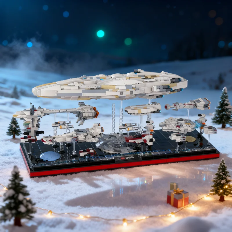 

2221 деталь MOC Micro Diorama: Серия «Звездные битвы», Часть III – Конструктор «Звездная битва», креативный подарок, коллекционный декор для детей