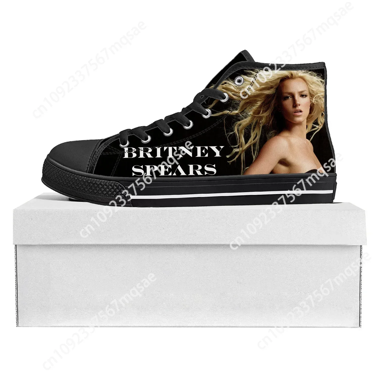 

Britney Spears High Top High Quality Sneakers Mens Womens Teenager Canvas Customized Sneaker Casual Couple Shoes Custom Shoe