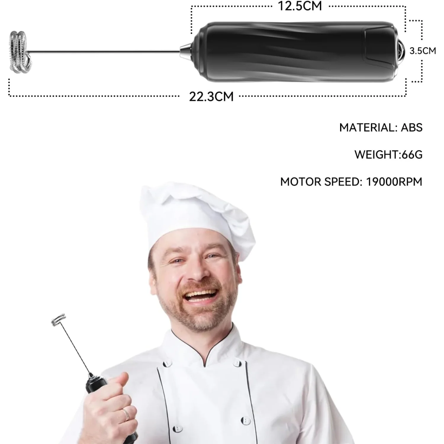 خلاط مشروبات عصا رغوة الحليب - خفق رغوة الملكية، رغوة الحليب، خلاط صغير وخلاط رغوة القهوة للماتشا (ب)