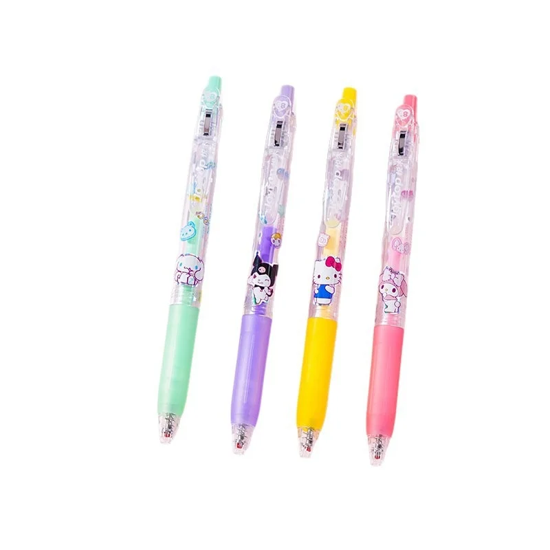 

28PCS/ лот SANRIO KUROMI мелодия корицы Китти пресс гель Пен мило 0,8mm цветные чернила нейтральные ручки канцелярские школьные принадлежности
