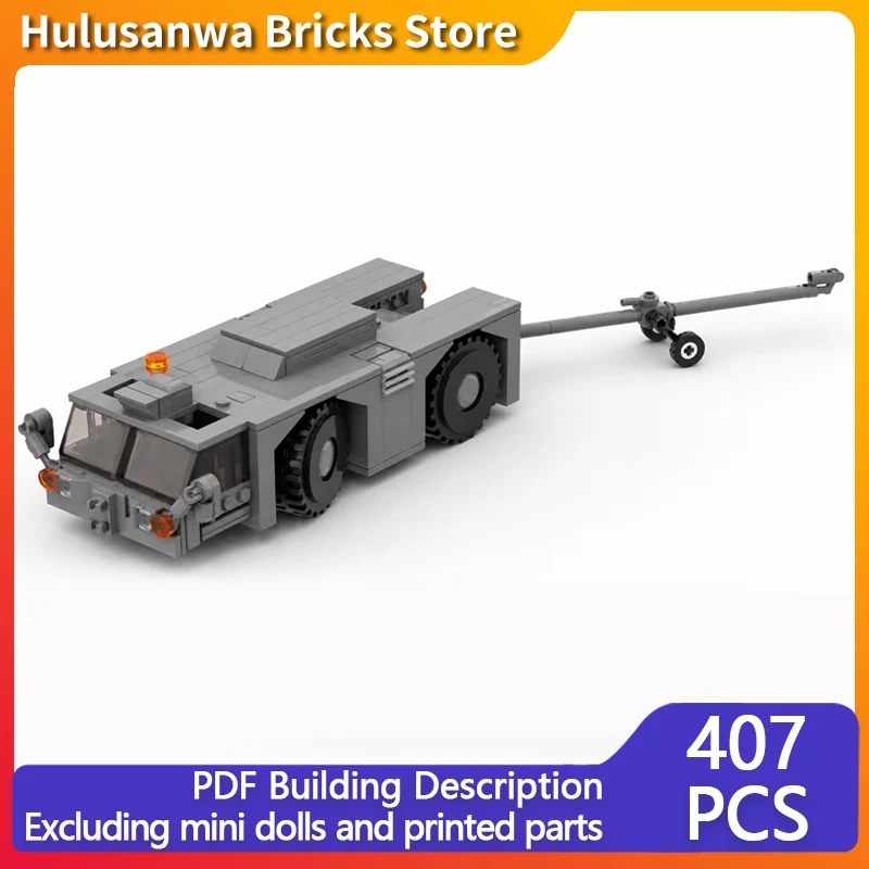 Airport Towing Tractor Model MOC Building Bricks War Equipment Modular Technology Gifts Holiday Assemble Children Toys Suit