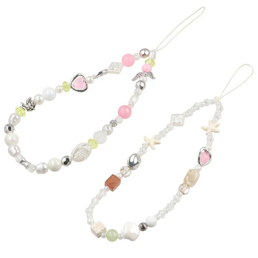 

Trendy Pendant Star Pearl Beaded Phone Chain Hanging Cord Anti-Lost Phone Strap Phone Charms Summer Mobile Lanyard Women Girls