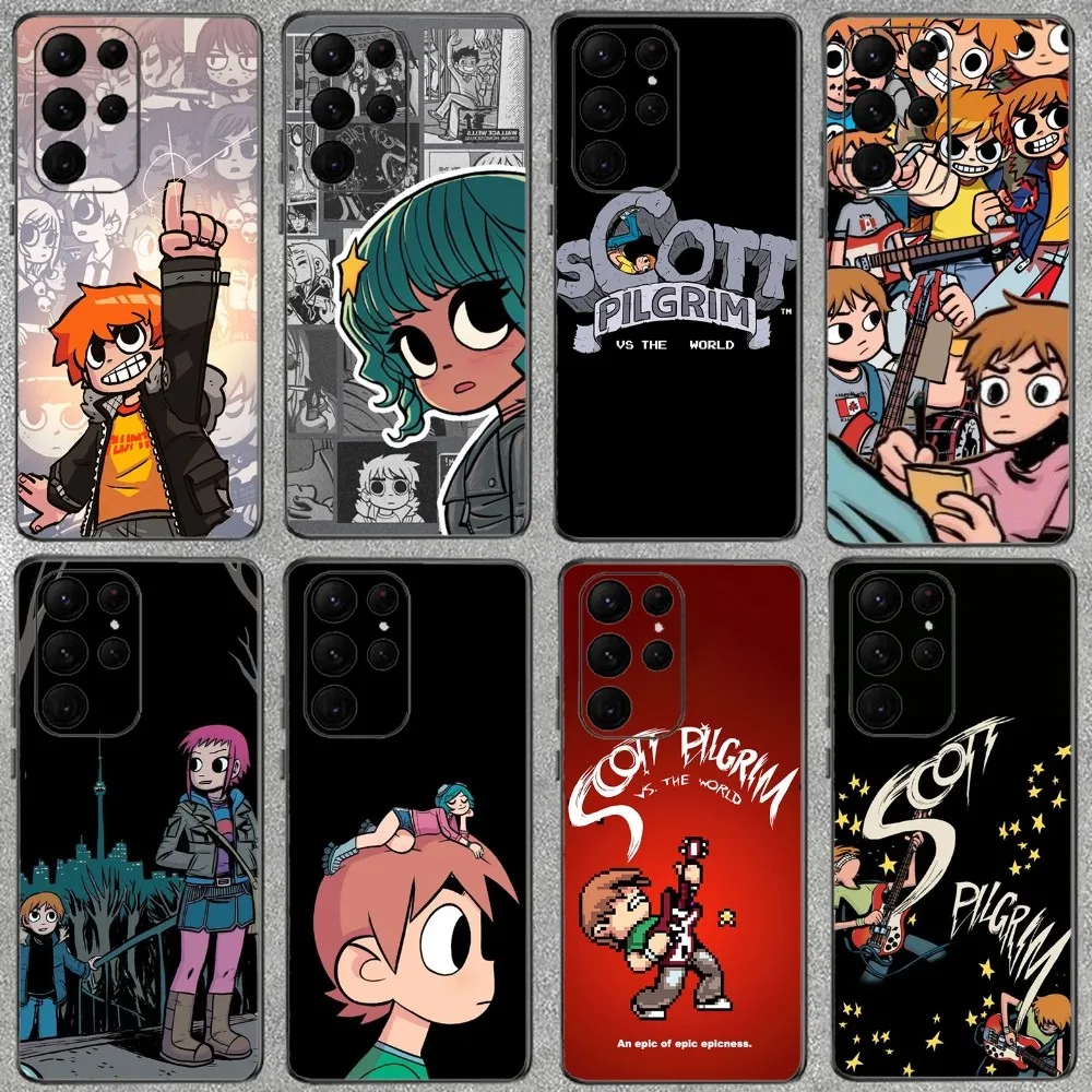 Cartoon Scott Pilgrim Phone Case For Samsung Galaxy A52 A12 A51 S21 Edge S22ULTRA S23 S20LITE Plus ultra Black Cover