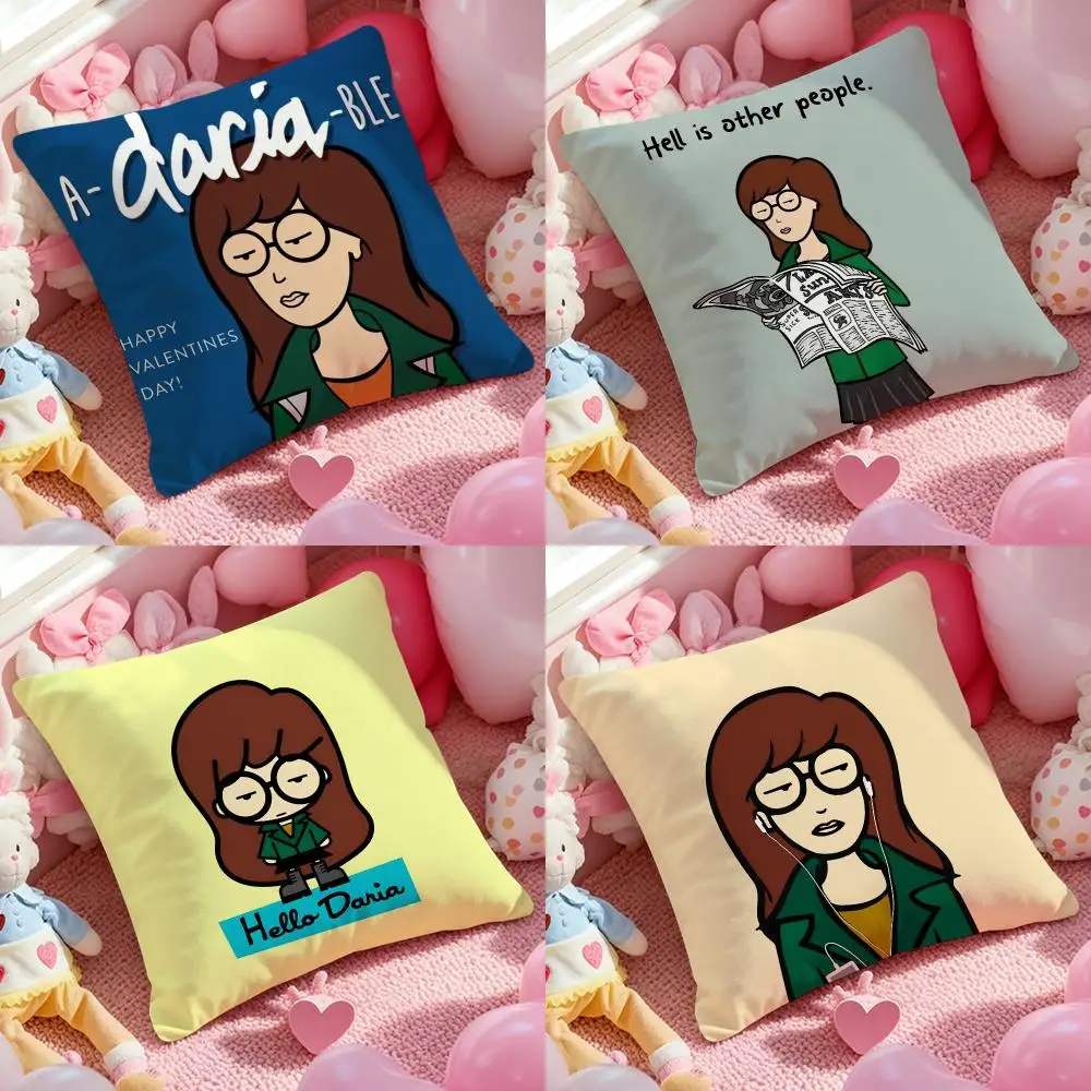 Cartoon D-Daria Cushion Cover Pillow Case Plush Fabric Soft Double Sided Print Home Sofa High Quality Cushion
