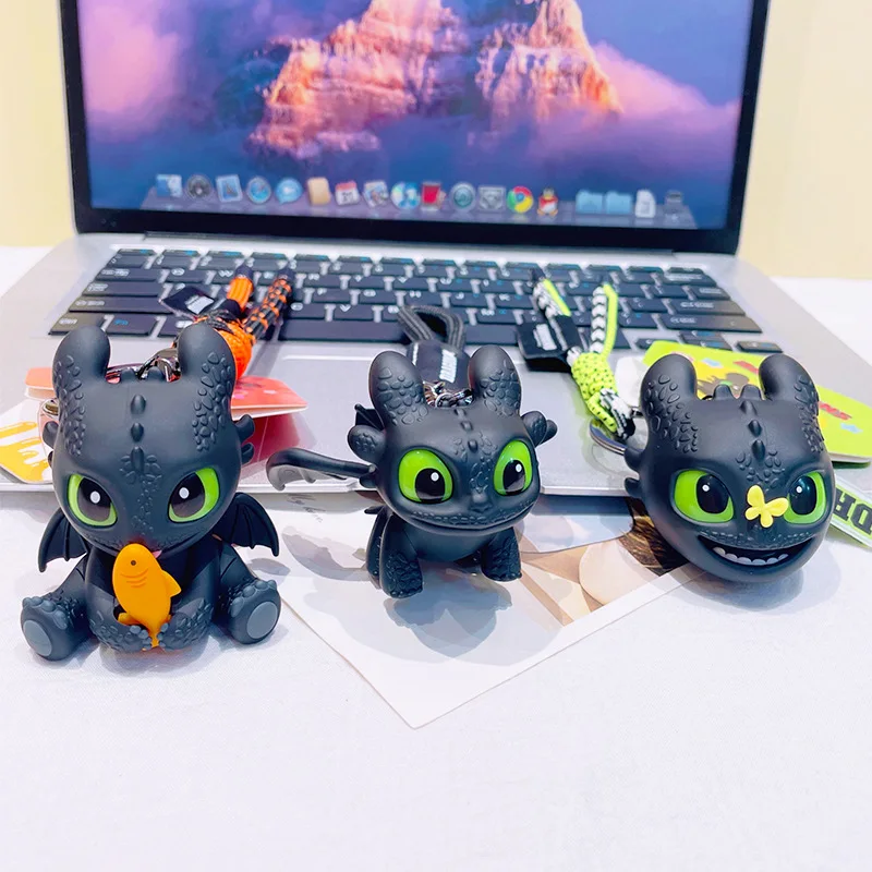 Genuine Potdemiel How To Train Your Dragon Toothless Keychain Car Bag Pendant Sound Producing Fun Creative Cartoon Character Toy