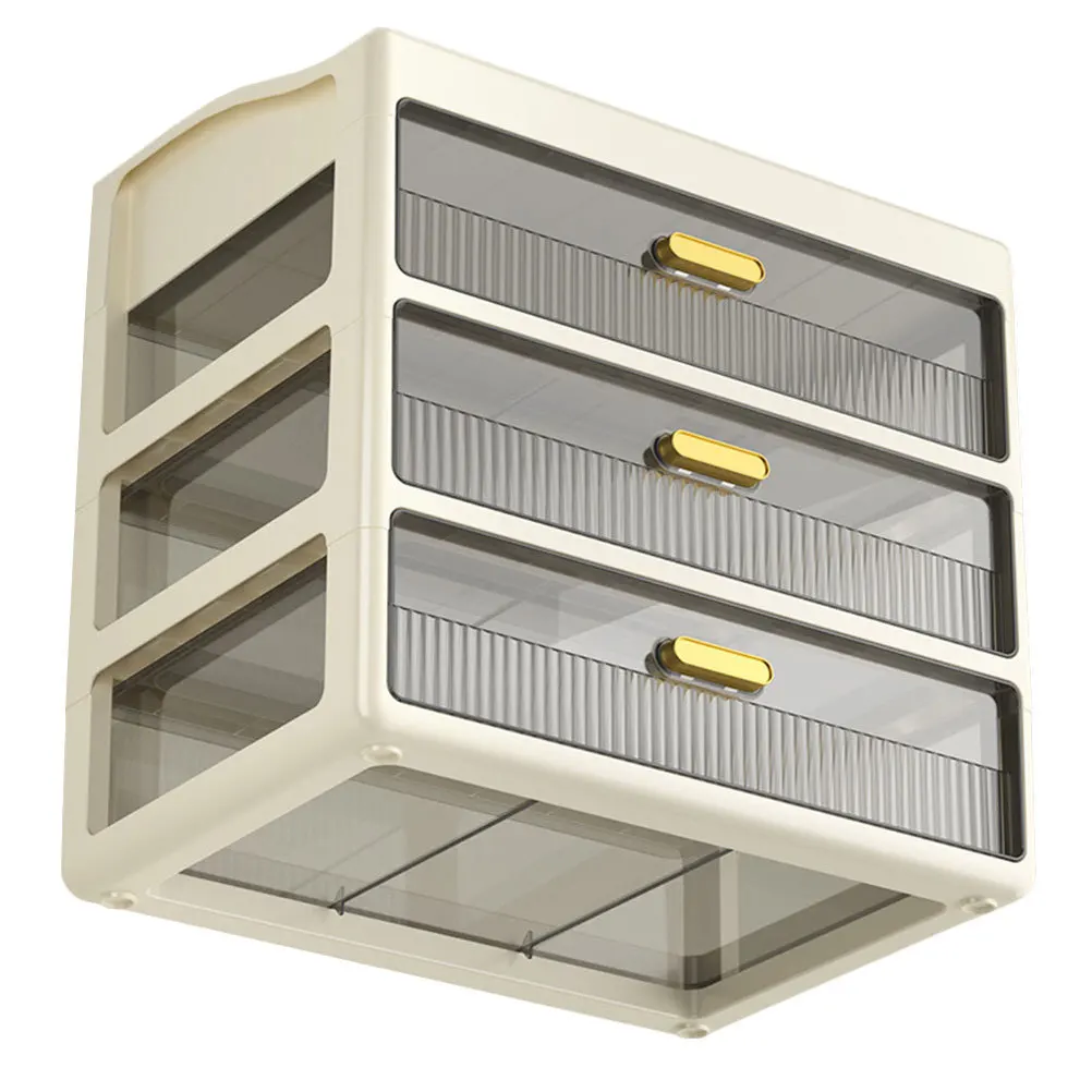 3 Tier Makeup Organizer with Drawers Countertop Storage Box for Vanity Bathroom Desk Use Organized Space for Eyeshadow