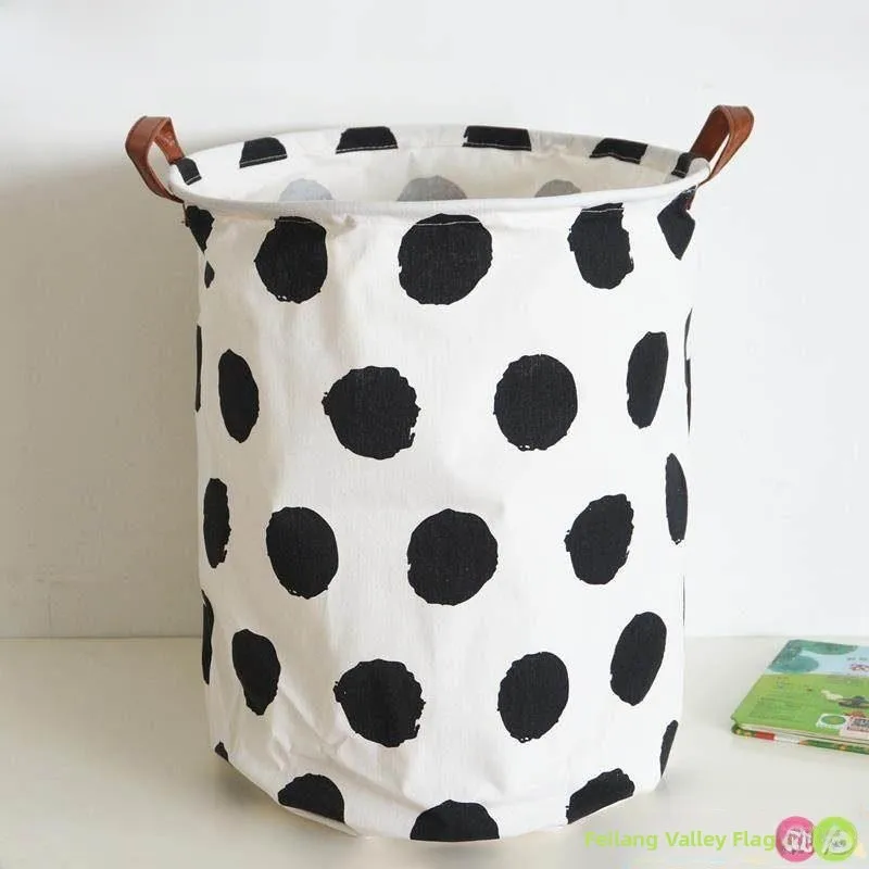 

Large Size Foldable Waterproof Cotton Linen Dirty Clothes Basket Nordic Style Home Use Fabric Art Storage Basket