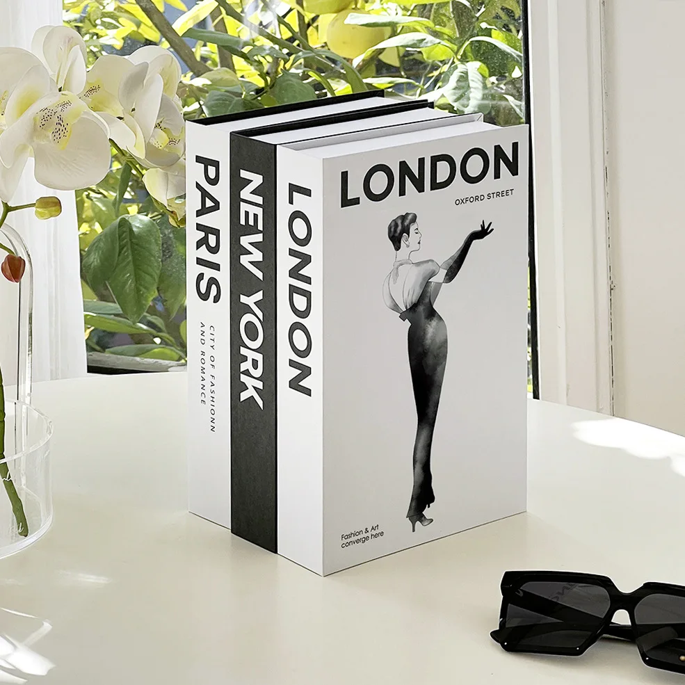 Modern Simulation Books Decorations for Home Luxury Coffee Table Ornaments Living Room Study Soft Fake Book Decorations Gifts