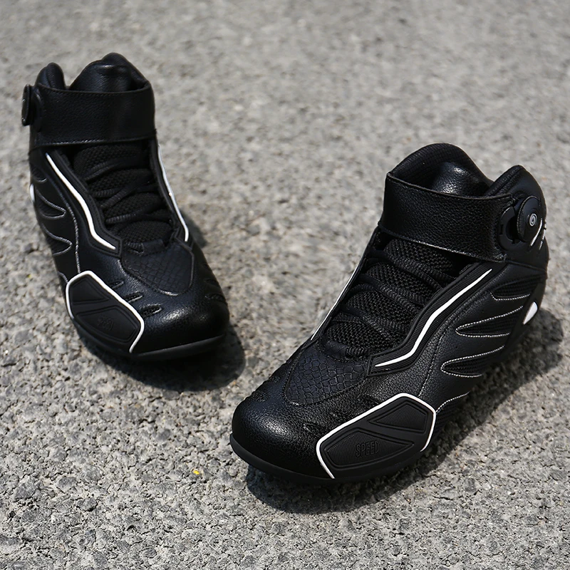 

Motorcycle protective riding boots anti slip men's fashion four season off-road breathable short boots equipment cycling boots
