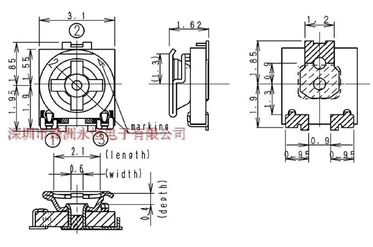 10 stks/partij 3X3 Trimmer Weerstand Potentiometer SMD 3*3 Verstelbare Variabele Weerstand 100 200 500 1K 2K 5K 10K 20K 50K 100K 1M Ohm
