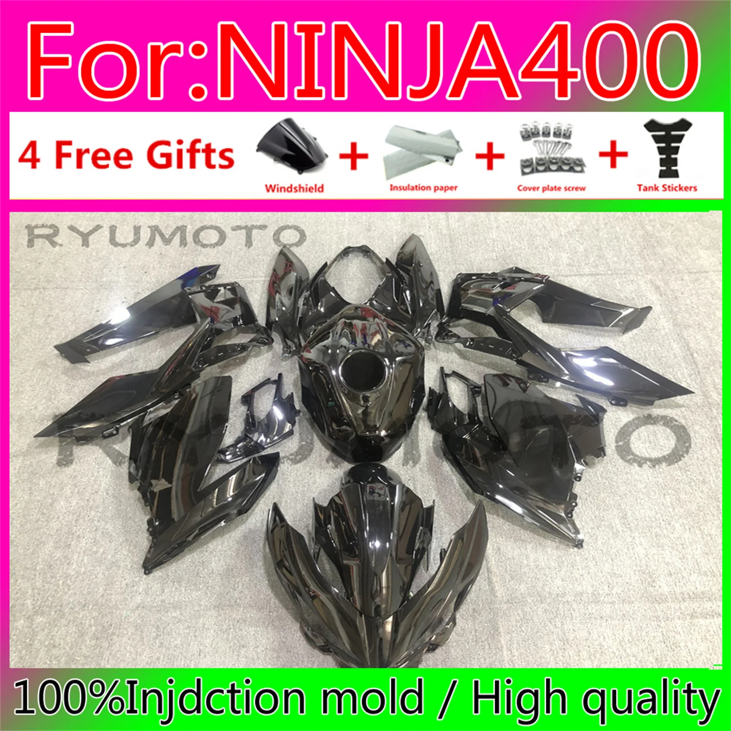 

New ABS Injection Molded Plastics Fairings Kit For Kawasaki Ninja 400 18 20 Kawasaki NINJA 400 18-20 Fairing