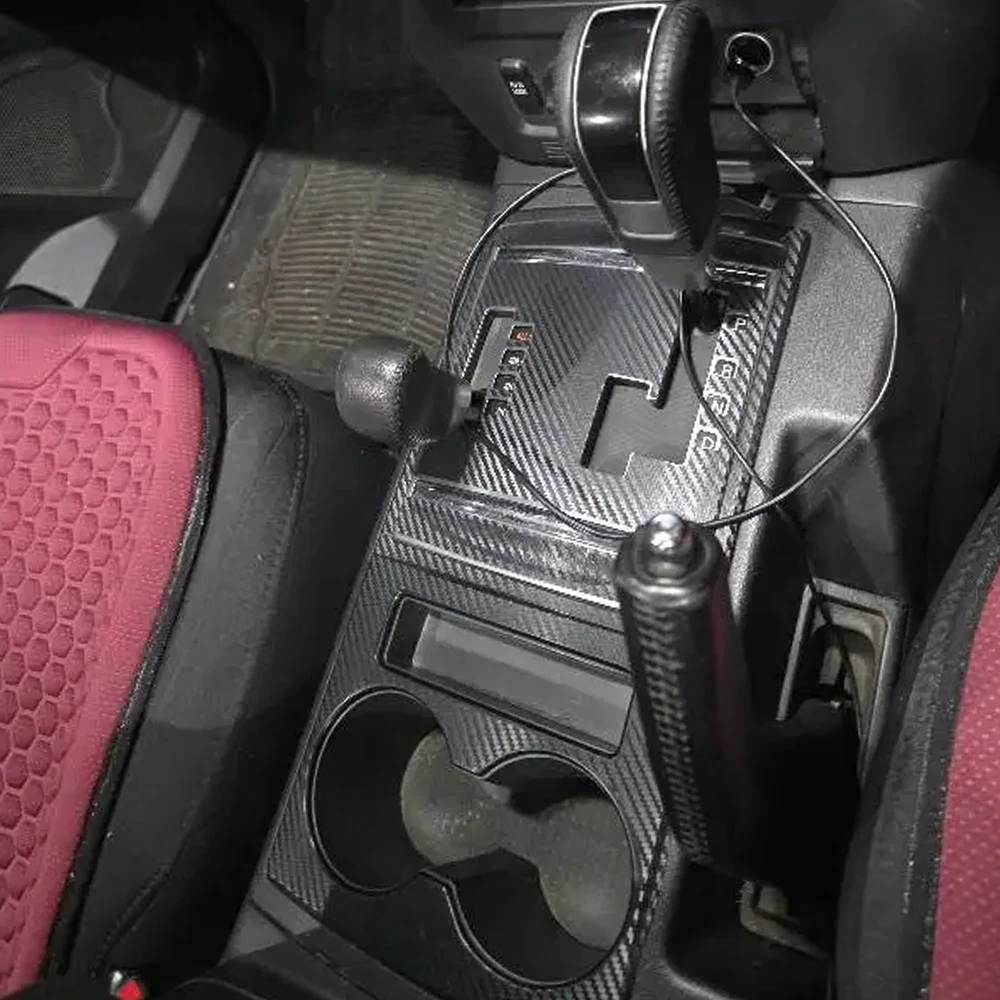 Carbon Fiber Interior car Sticker For Mitsubishi Pajero 2010-2020 Central Console Gear Shift Panel Door Handle Cover Trim