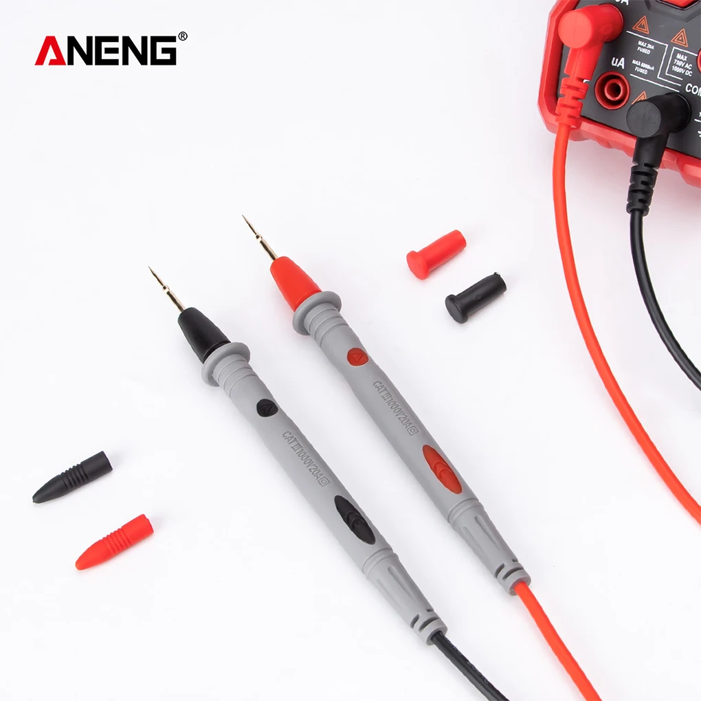 ANENG 1 Pair Insulated Multimeter Test Probes Measuring Device Non-destructive Needle Pin Positive Negative Tester