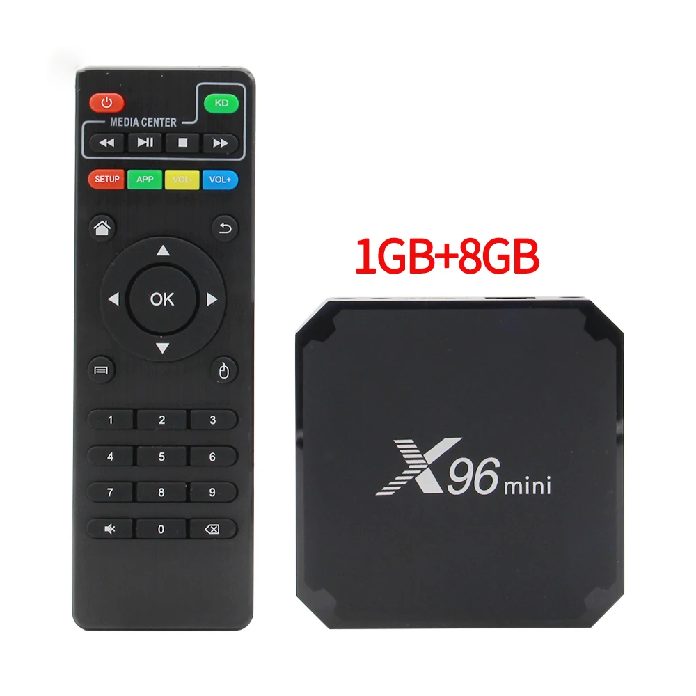 

1pc Original For X96 mini Android 10 Smart TV Box h313 Quad Core 1GB 8GB Dual WiFi Media Player X96mini Set top box 1G 8G