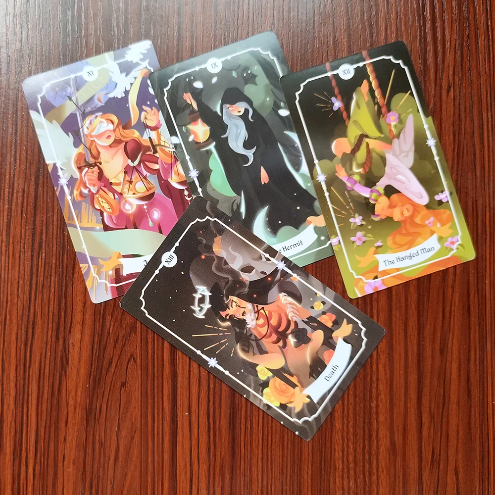NEW! 12x7cm Witchy Magic Divination Тarot Deck 78-cards charming witchy illustrations an easy-to-understand Tarot Guidebook