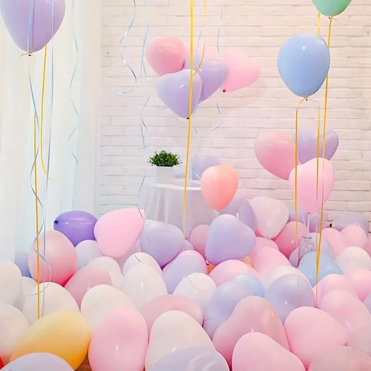 20pcs 10 inch random color love heart shaped balloons birthday valentine\'s day party decoration balloon supplies