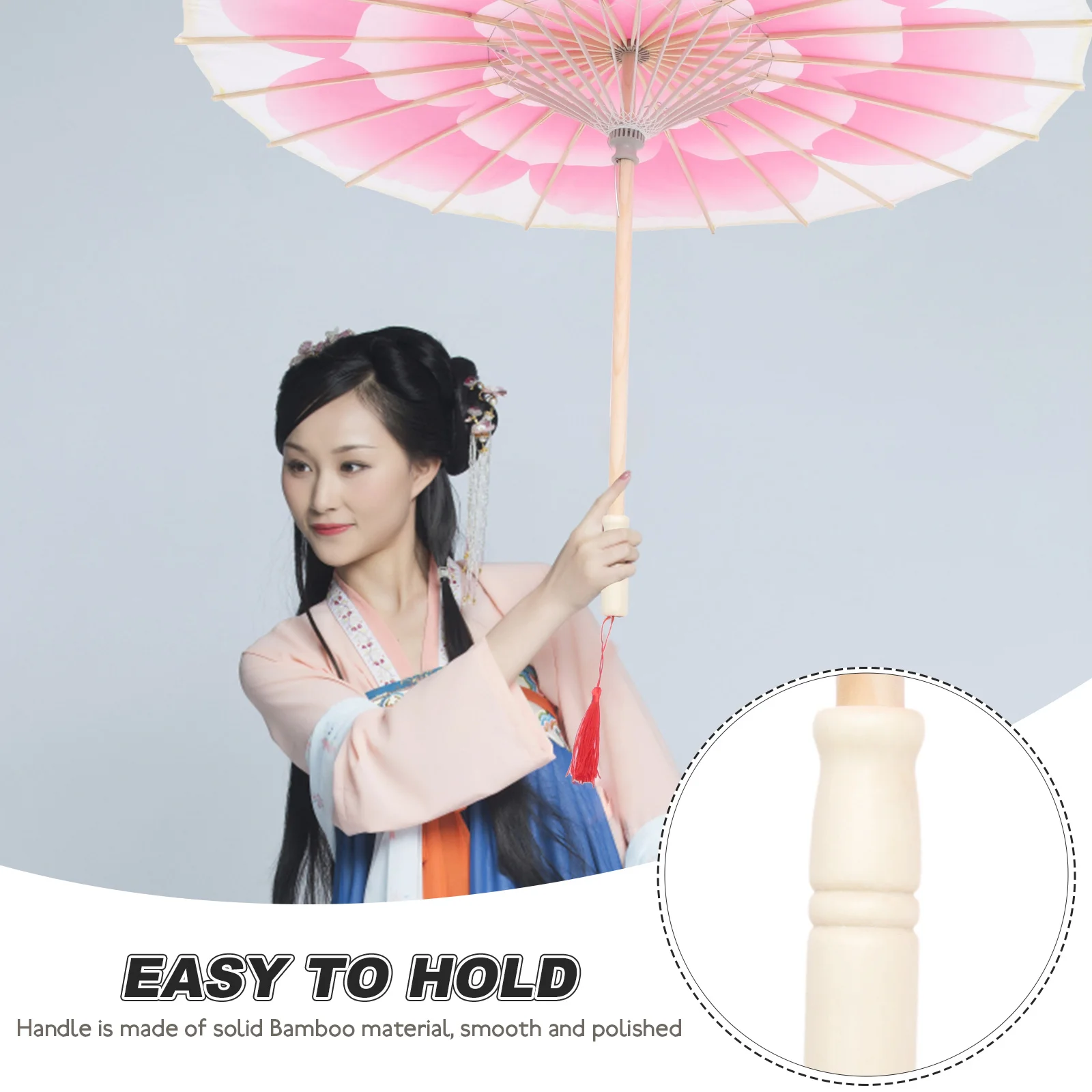 

Handmade Waterproof Oil Paper Umbrella Chinese Silk Cloth Decorative Parasol for Restaurant Interior Photography Prop Festival