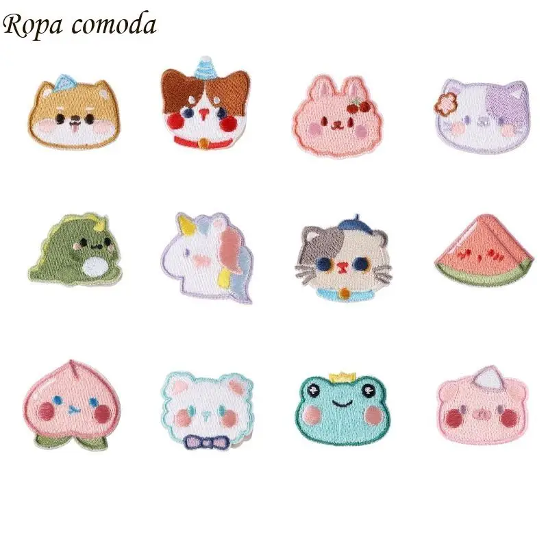 

MXMA Animal Theme Fabric Patches Stickers With Reusable Adhesive Backing Great For Hat Backpack Kids Clothing Repair 12Pieces