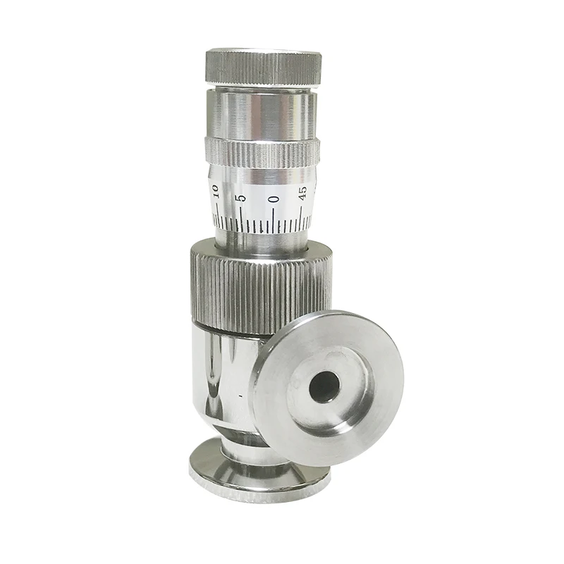 for Super Q igh vacuum trimming valve manual driven Fine thread design high adjustment accuracy.DN0.8/1.2 KF16/CF16 flange