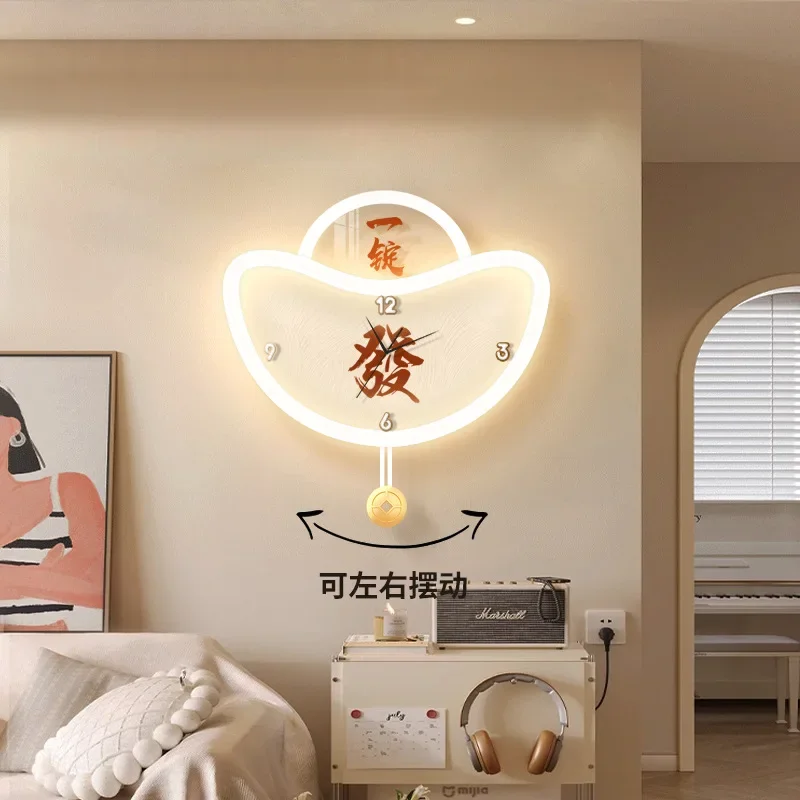Must get rich, decoration swinging wall clock, cream wind restaurant creative clock lamp painting